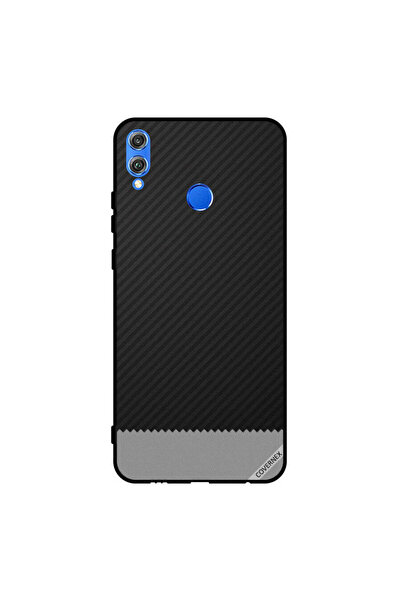 Covernex غطاء حماية لهاتف Honor 8X بنمط خطوط سوداء ورمادية
