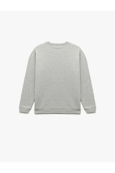 Koton Long Sleeve Crew Neck Printed Sweatshirt