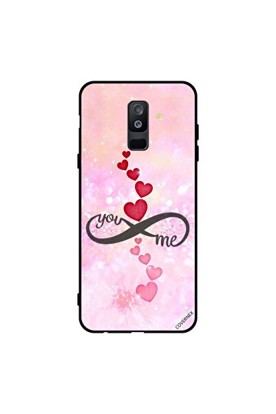 Covernex غطاء حماية لهاتف سامسونج جالاكسي A6+ (2018) - قلوب حمراء ووردية - أن...