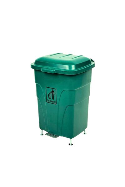 AKC GROUP 70L Pedal-Operated Waste Bin – Hands-Free Plastic Garbage Bin for Commercial Kitchens & Food Areas