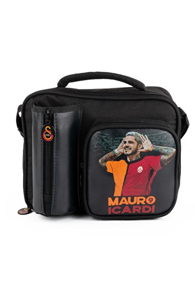 Galatasaray 3 Bölmeli Mauro Icardi Suni Deri Okul Çantası + Beslenme Çantası