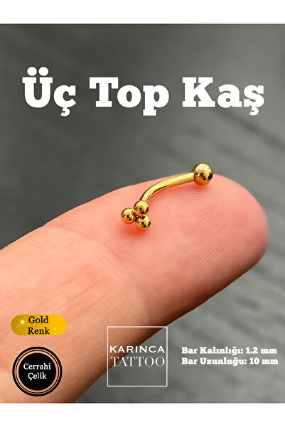 Karınca Piercing Üç Top Kaş Piercing Banana Bell Conch Septum Nipple Helix Tragus Surface Rook Genital Piercing
