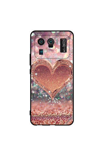 Covernex Protective Case Cover For Xiaomi Mi 11 Ultra Golden Glitter Heart