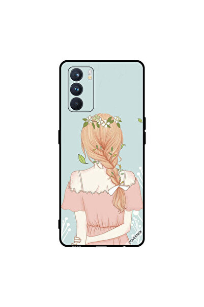 Covernex غطاء حماية لهاتف Oppo K9 Pro بفتاة واقفة بمظهر لطيف