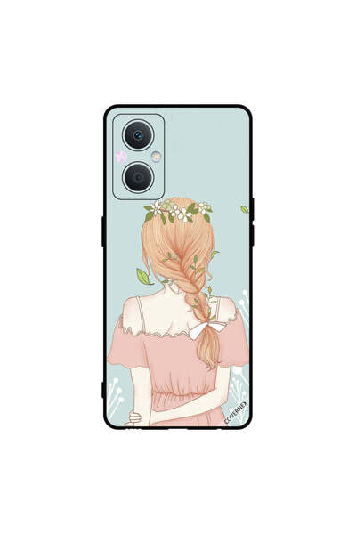 Covernex غطاء حماية لهاتف Oppo A96 بفتاة واقفة بمظهر لطيف