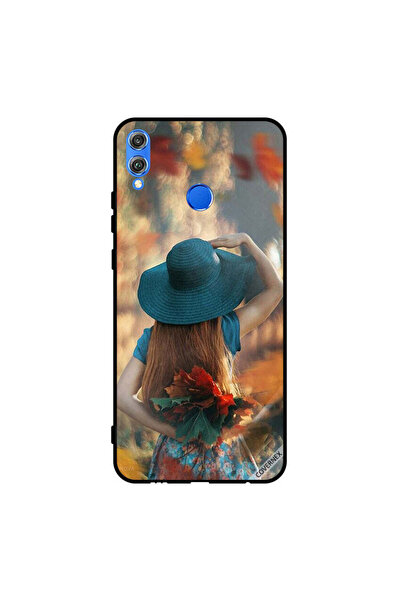 Covernex غطاء حماية لهاتف Honor 8X بتصميم فتاة قبعة تخفي أوراق الحب