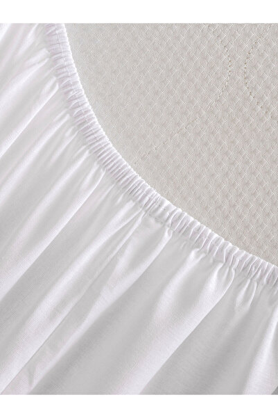 LC Waikiki Plain Cotton Elastic Double Bed Sheet 160X200X30 cm