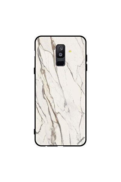 Covernex غطاء حماية لهاتف سامسونج جالاكسي A6+ (2018) بنمط رخامي أبيض متشقق