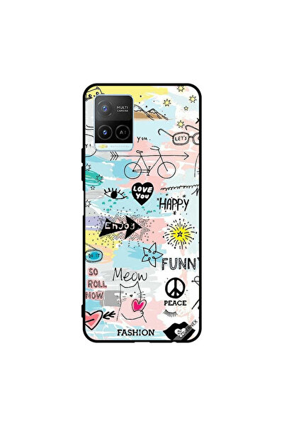 Covernex غطاء حماية لهاتف Vivo Y32 Doodle Meow Enjoy