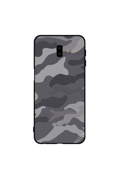 Covernex غطاء حماية لهاتف سامسونج جالاكسي J6+ بنمط مموه رمادي