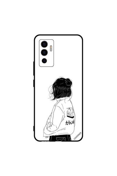 Covernex غطاء حماية لهاتف Vivo V23e 5G فتاة تفكر بعمق كبير