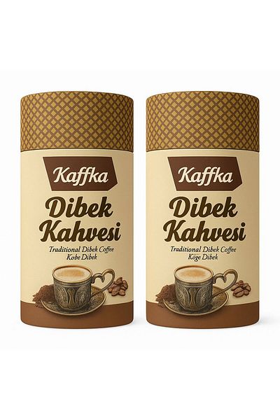 Hepyek Kaffka Dibek Coffee Set of 2 – 2 X 200 Gr Traditional Soft-Bellied Turkish Coffee