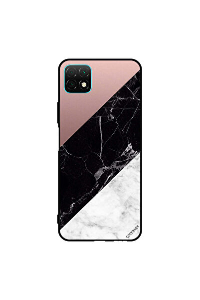 Covernex غطاء حماية لهاتف هواوي نوفا Y60، أبيض وأسود، الجزء العلوي من الرخام،...