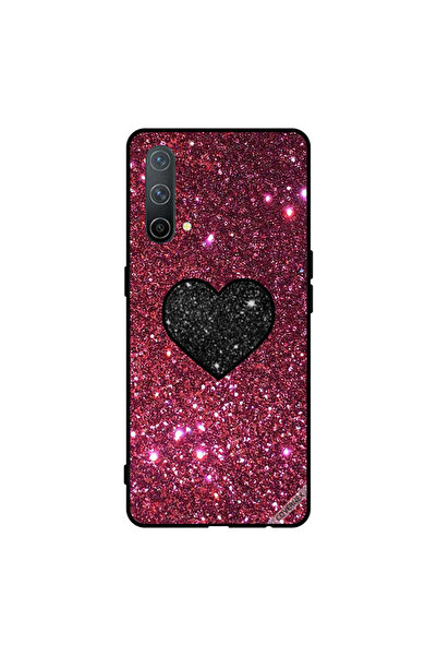 Covernex غطاء حماية لهاتف Oneplus Nord CE 5G قلب أسود مع بريق أحمر