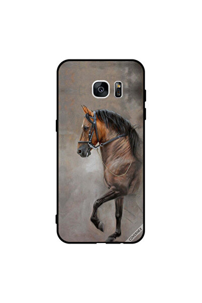 Covernex غطاء حماية لهاتف سامسونج جالاكسي S7 إيدج صورة حصان عتيقة