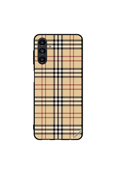 Covernex غطاء حماية لهاتف سامسونج جالاكسي A13 5G بخطوط حمراء وسوداء على القماش