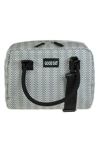OEM Geanta izoterma, dimensiune 27x14x20 cm, capacitate 7 l, Alb/Negru