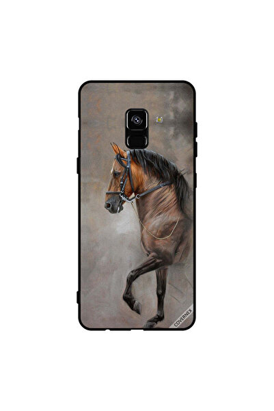 Covernex غطاء حماية لهاتف سامسونج جالاكسي A8+ (2018) مع صورة حصان عتيقة