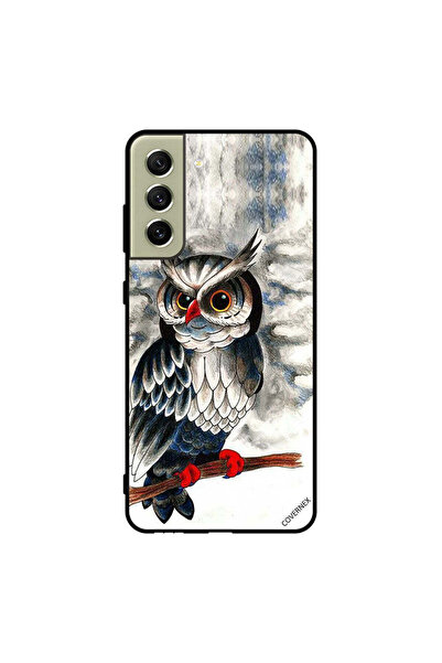 Covernex Protective Case Cover For Samsung S21 FE Owl Drawing Art