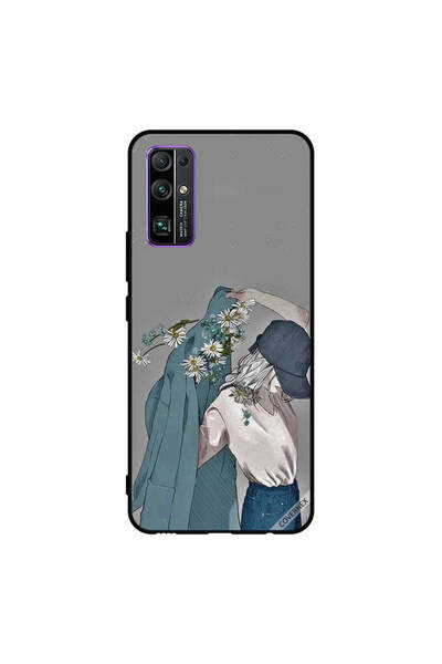 Covernex غطاء حماية لهاتف Honor 30، فتاة ترتدي معطفًا مزهرًا