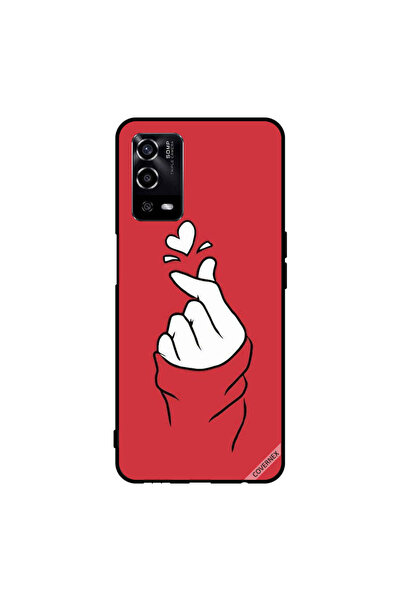 Covernex غطاء حماية لهاتف Oppo A55/56 Snap Love أحمر