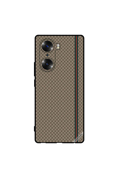 Covernex غطاء حماية لهاتف Honor 60 بخطوط حمراء وخضراء على نمط بني