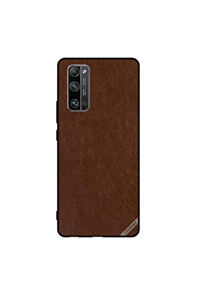 Covernex غطاء حماية لهاتف Honor 30 Pro+ بنمط جلدي بني داكن