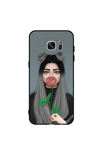 Covernex Protective Case Cover For Samsung Galaxy S7 edge Cute Girl Hide Mout...