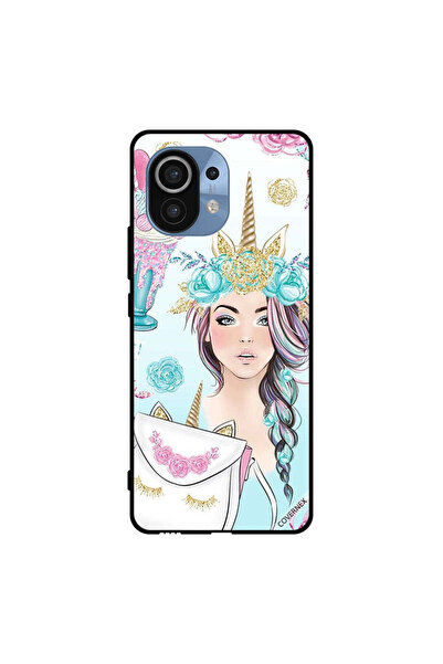 Covernex غطاء حماية لهاتف شاومي مي 11 رموش على الحقيبة وفتاة يونيكورن
