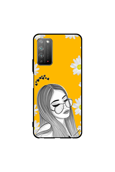 Covernex غطاء حماية لهاتف Honor X10 5G مع صورة فتاة تحب النظارات