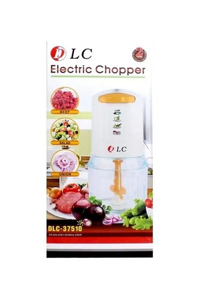 DLC Electric Food Chopper – 250W Compact Chopper (White)