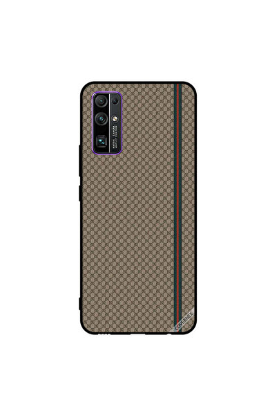 Covernex غطاء حماية لهاتف Honor 30 بخطوط حمراء وخضراء على نمط بني