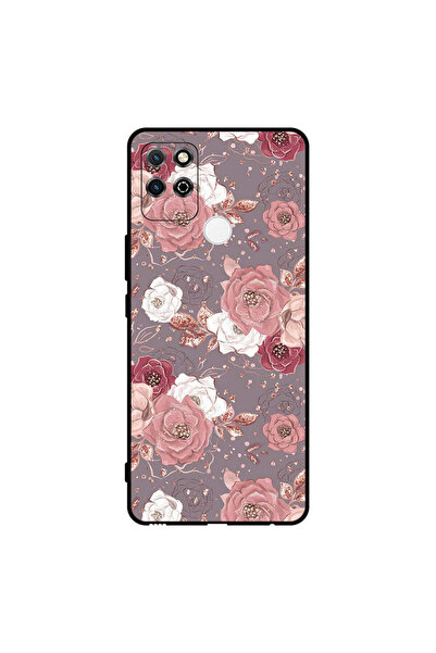 Covernex غطاء حماية لهاتف Honor Play 5T بلون الشوكولاتة ونقشة الزهور