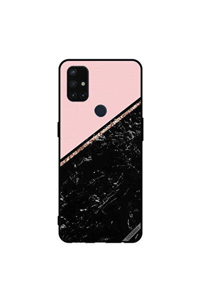 Covernex غطاء حماية لهاتف Oneplus Nord N10 5G، رخامي أسود وشريط ذهبي