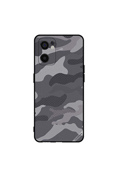 Covernex Protective Case Cover For Oppo Reno7 SE 5G Grey Camouflage Pattern