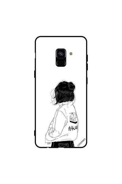 Covernex غطاء حماية لهاتف سامسونج جالاكسي A8+ (2018) فتاة تفكر بعمق شديد