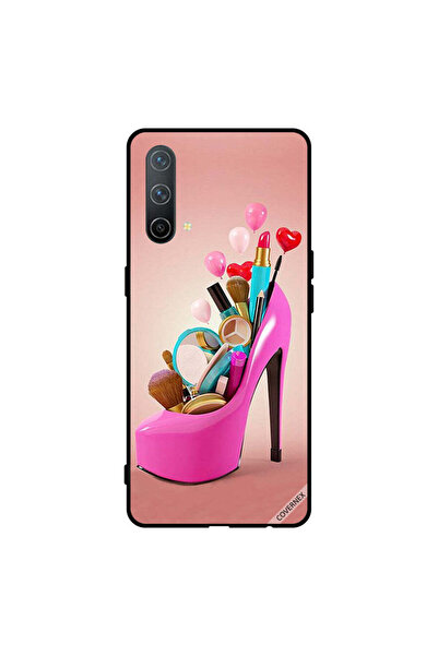 Covernex غطاء حماية لهاتف Oneplus Nord CE 5G حذاء وردي مع أدوات مكياج