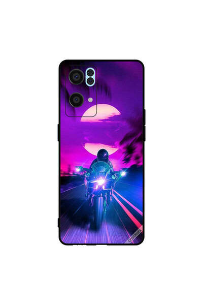 Covernex غطاء حماية لهاتف Oppo Reno7 Pro 5G راكب الدراجة النارية يترك القمر خلفه