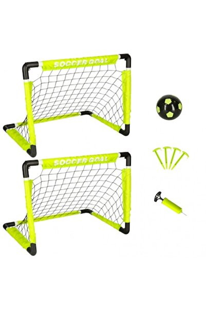 Ikonka Set Porti de Fotbal cu Minge si Pompa - Soccer Goal