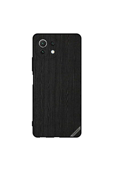 Covernex غطاء حماية لهاتف شاومي مي 11 لايت بنمط خشبي أسود