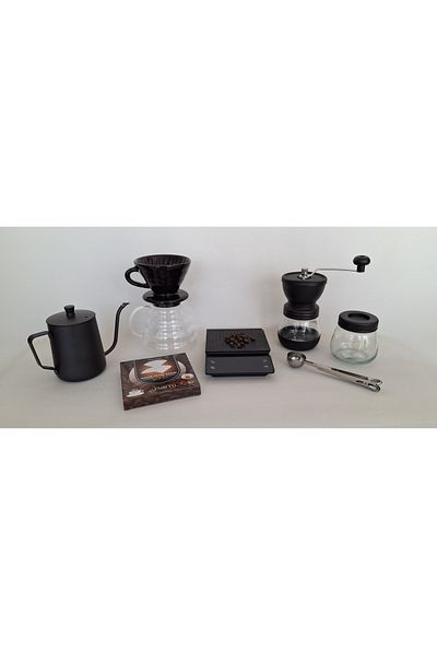 EMİR EQ QUALITY V60 Filter Coffee Brewing Set 2 (600 ml - 7 Pieces)
