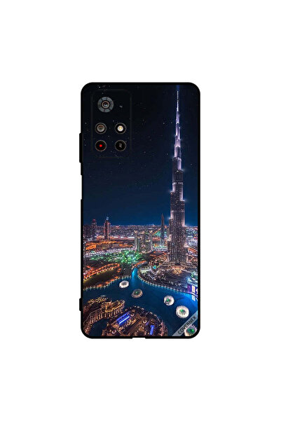 Covernex غطاء حماية لهاتف Poco M4 Pro - منظر ليلي لوسط المدينة