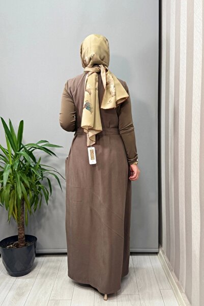 MissWhence Pocket Detailed Basic Dress Mink 37814