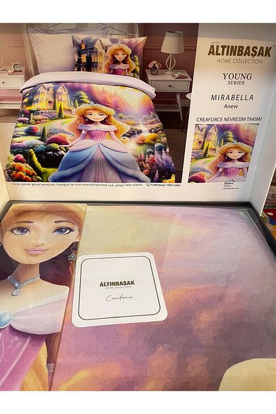 Altınbaşak 100% Cotton Ranforce Single Duvet Cover Set Mırabella Anew