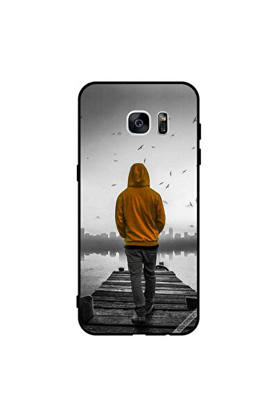 Covernex غطاء حماية لهاتف سامسونج جالاكسي S7 إيدج - فتى حزين يمشي
