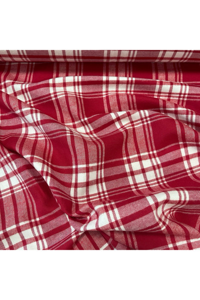 Mona Goods Cotton Plaid Flannel Fabric