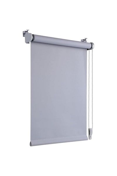 OEM Jaluzea rola, izolare termica, blackout, fara gaurire, pentru ferestre si usi, gri, 80X160 cm
