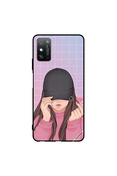 Covernex غطاء حماية لهاتف Honor X10 Max 5G Snap Love Black Cap Girl