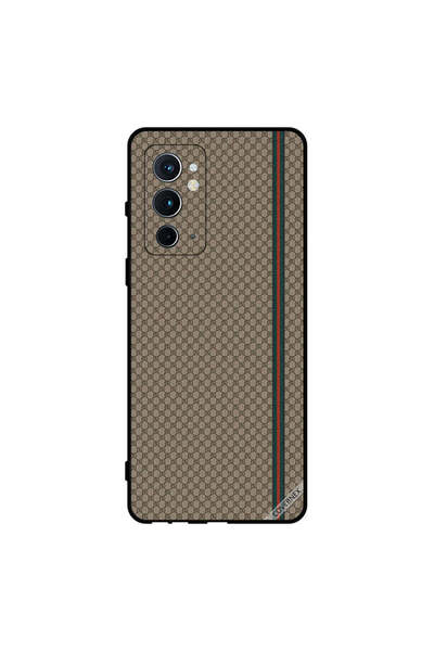 Covernex غطاء حماية لهاتف Oneplus 9RT 5G بخطوط حمراء وخضراء على نمط بني