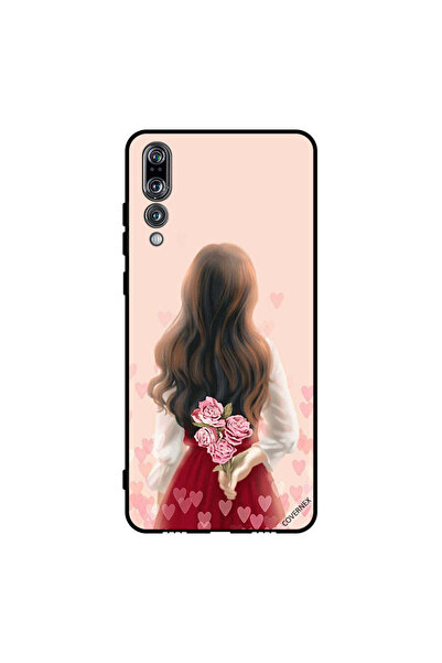 Covernex غطاء حماية لهاتف هواوي بي 20 برو - فتاة تخفي الزهور
